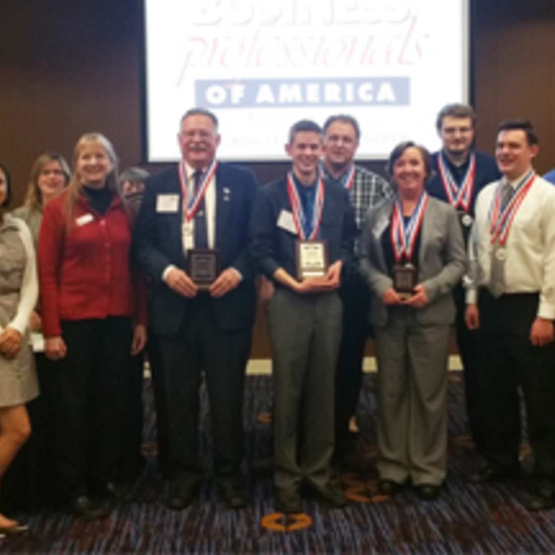 Business Professionals of America receiving awards