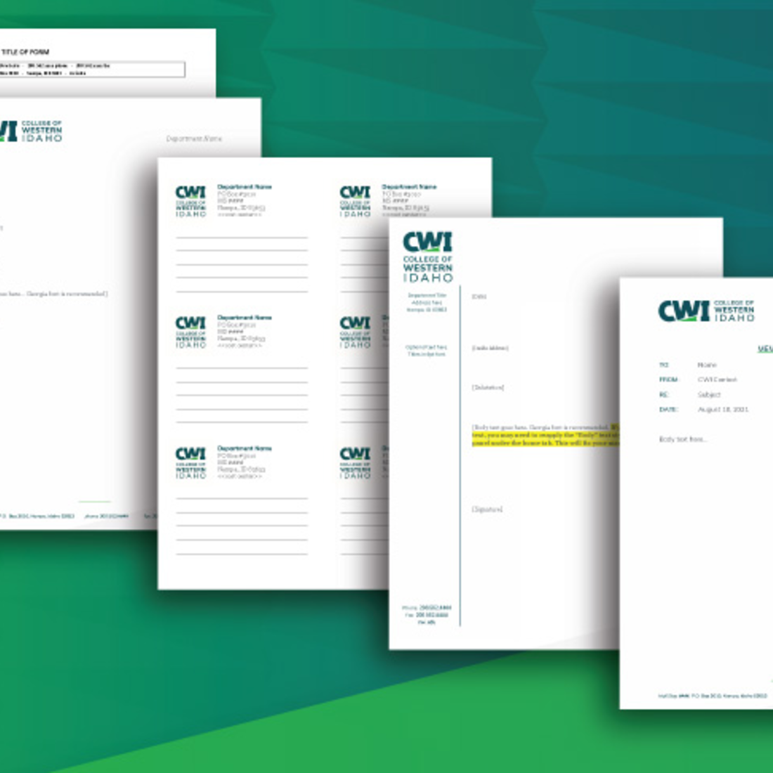 Examples of Stationery