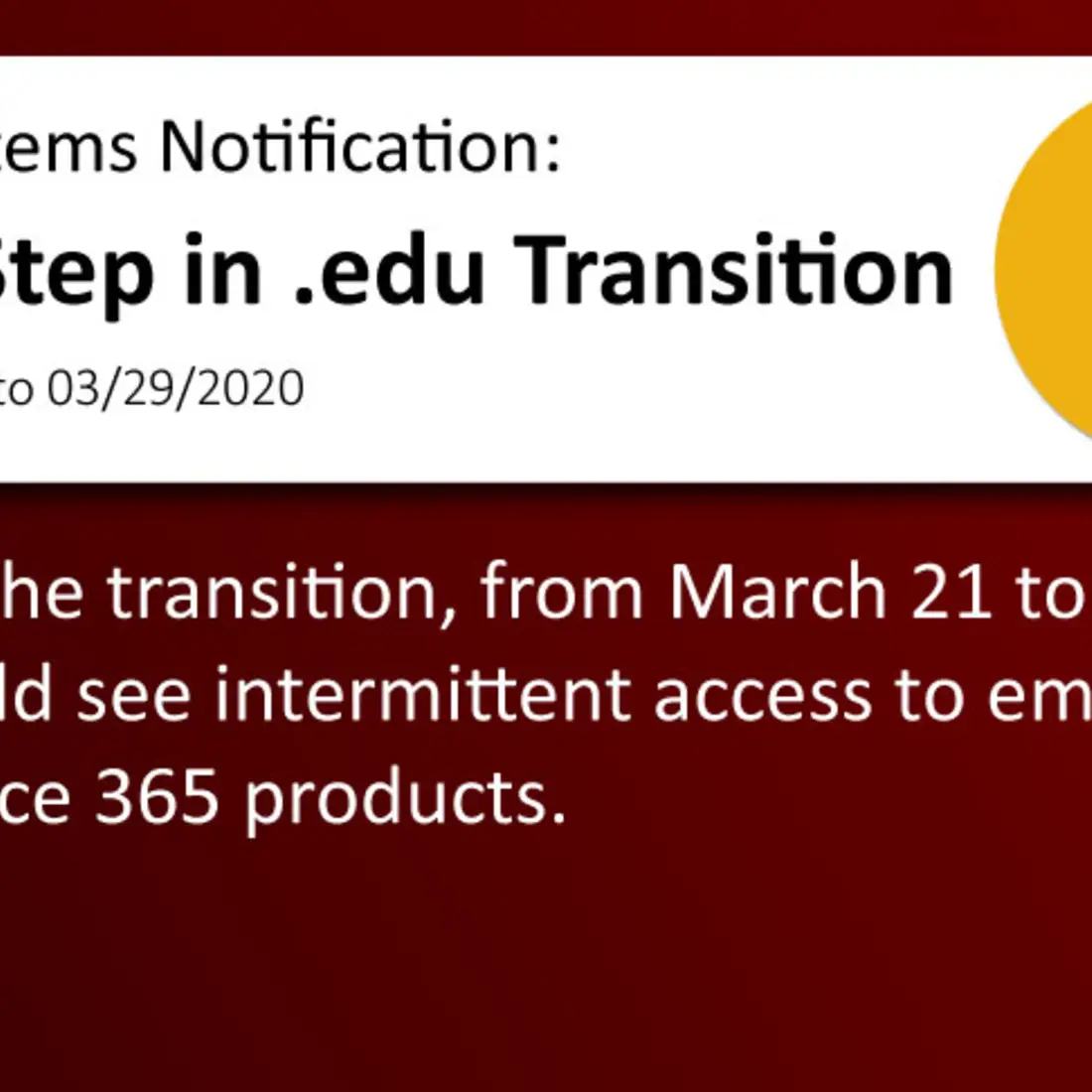 College of Western Idaho will be completing the final step in transitioning to .edu during spring break.