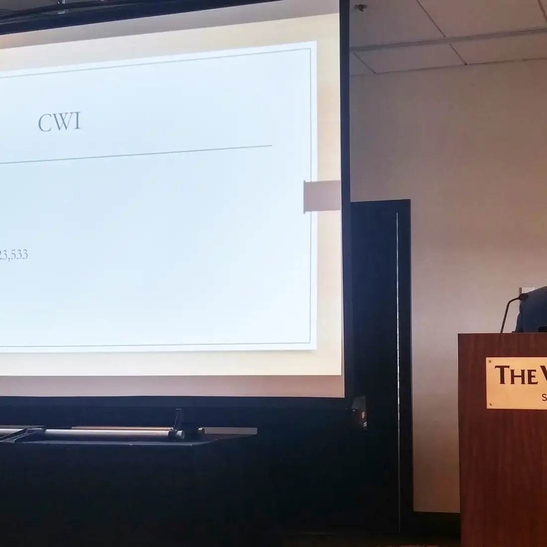 CWI's Manager for Assessment, Testing, and Career Services Sam Galan speaks at the National College Testing Association Conference.