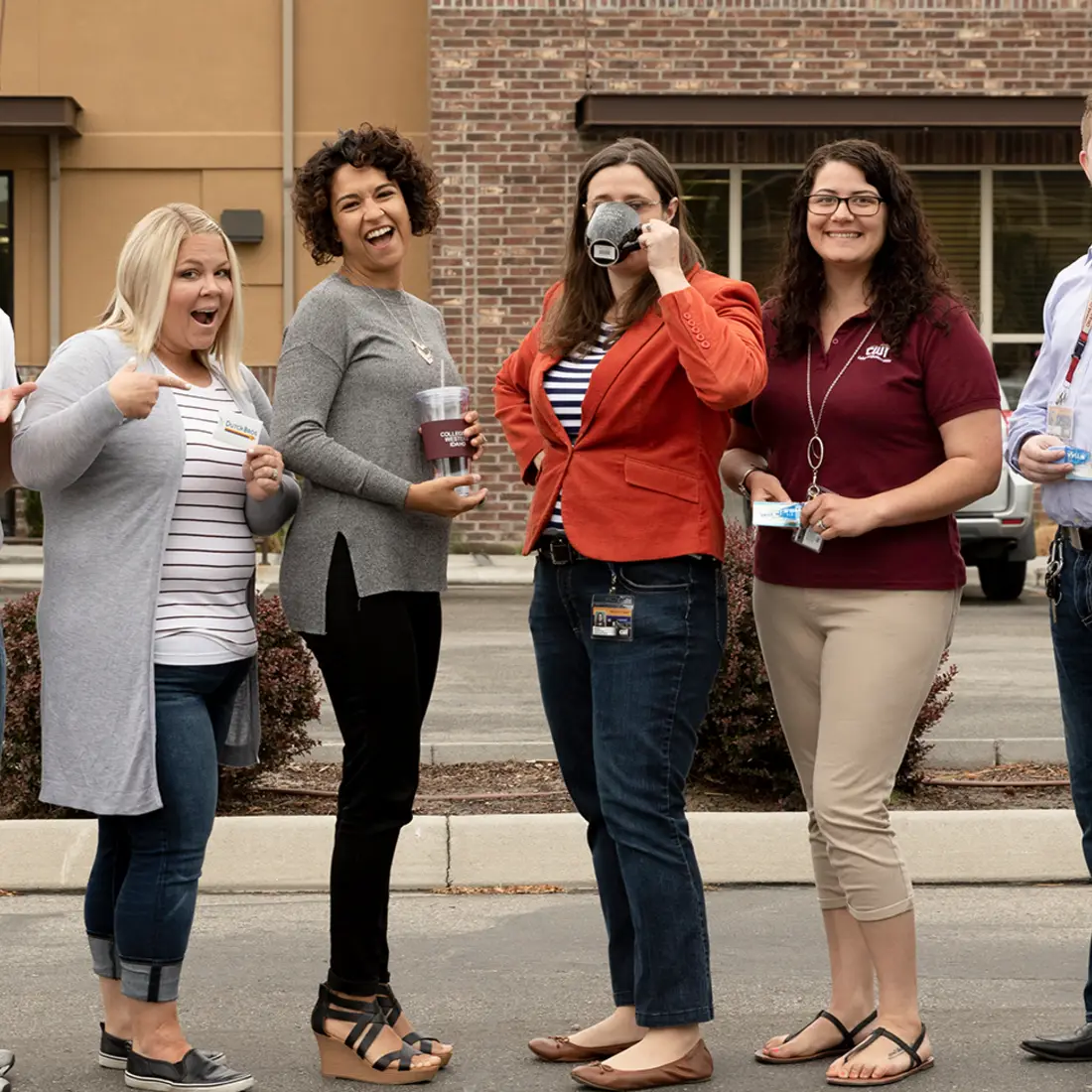 Six of the winners of the Virtual Benefits Fair drawing.