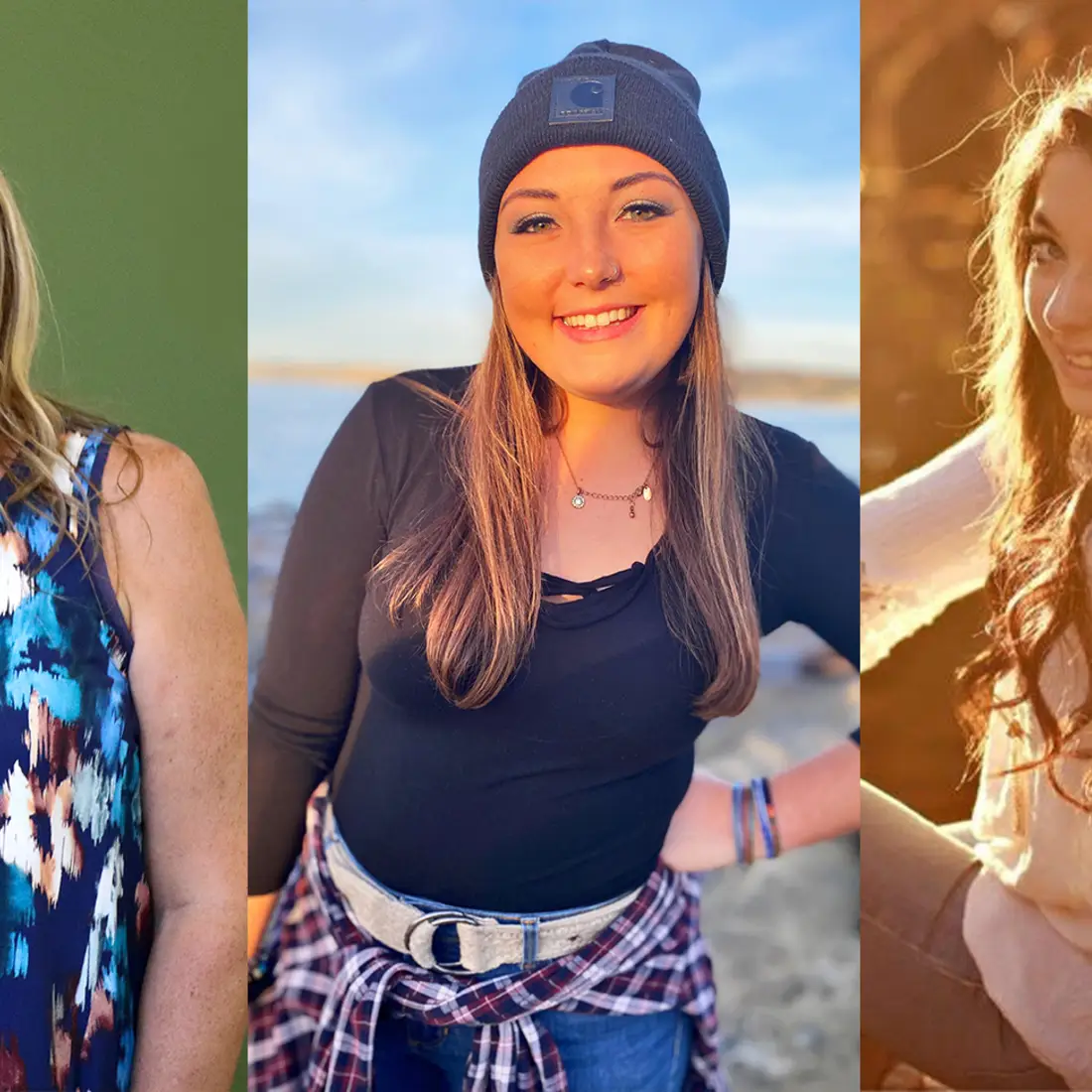 PTK Honor Society Members Laura Baldwin, Reagan Kulka, and Karlie Hugo