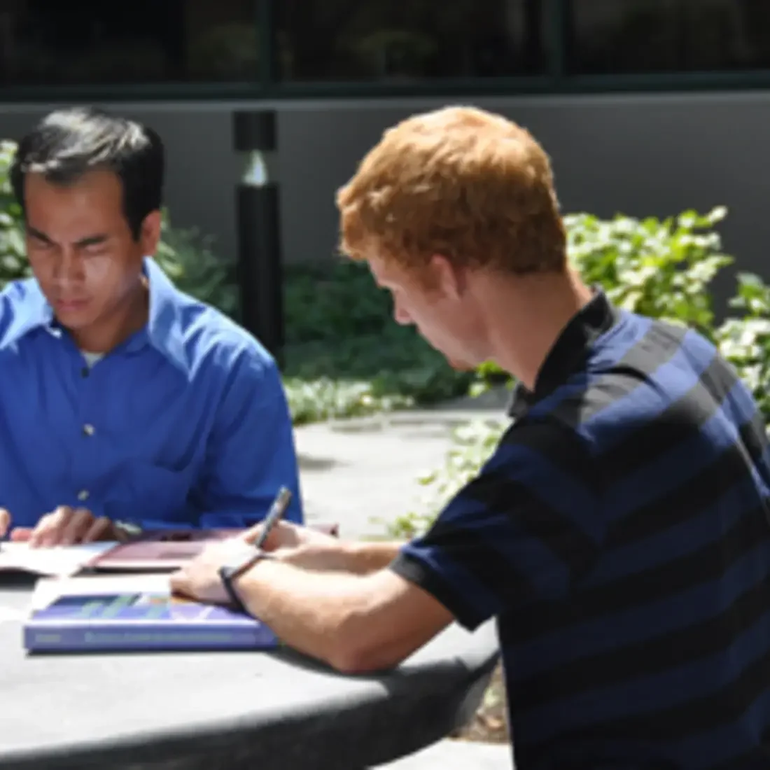 Students working at table
