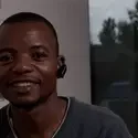 Happy student at computer