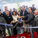 CWI leadership and community members cut a ceremonial ribbon to open the new Entrepreneur Lab.