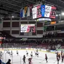 A hockey game