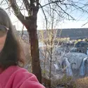 April 21-day challenge participant, Carol Crothers, at Shoshone Falls