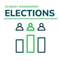 A graphic advertising student government elections.