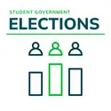 A graphic advertising student government elections.