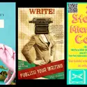 Three covers of the CWI’s literary magazine, Basalt