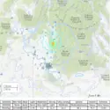 A topographic map of western Idaho displays the location and magnitude of the 4.9 earthquake.