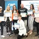 Connections Excellence Award winners with Professor Heather Schoenherr