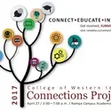 Connection Project logo of tree with icon leafs for Connect, Educate and Inspire