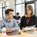 CWI student meeting with a Student Success Advisor