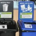 Garbage and recycling bins 