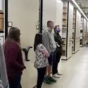 CWI History students touring Idaho State Archives