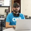 Student at the computer