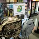 Bookstore donated backpacks for school supplies