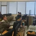 Information Security and Digital Forensics students watching presentation from INL.