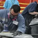 Student in Collision Repair competition