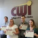 Kory Knight, Debora Golling, Clarke Burton, and Jasmine Coonrod; Outstanding Business Students of the Year