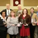 PTK with members of the Board of Trustees and President Glandon