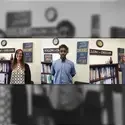 Beta Sigma Pi honor society members Kayla Young, Abdi Mohamed, and Valerie de Wolfe, chosen to receive Golden Opportunity Schola