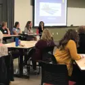 Part-time and adjunct faculty attending the Treasure Valley Adjunct Conference on May 16, 2019