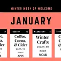 Winter Week of Welcome begins Monday, Jan. 14. 
