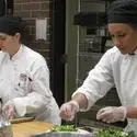 Students in kitchen