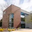 Exterior view of NCAB in the spring
