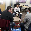 Drum performance during Native American Heritage Month celebration at the Nampa Campus Academic Building