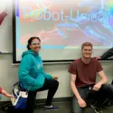 Team Robot-Unicornz, winner of Michelle Mahoney's COMM 101 class competition.