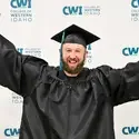 Student celebrating graduation