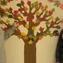  Nick Malaniak (on the left) is adding a leaf to the expert-tree while his peer, Hayden Sautebin (on the right) cheers him on.