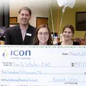 Emily White presented with ICON Outstanding Business Student of the Year scholarship