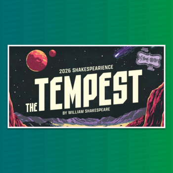 Image of the Tempest Promotional flyer in front of a green backdrop 