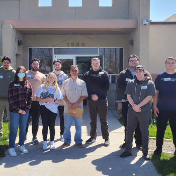 Students in Chris Cozzolino's Criminology class vising Juvenile Corrections Center in Nampa