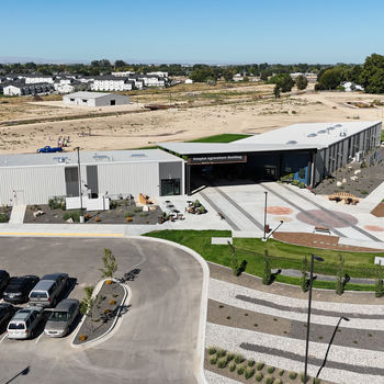 Aerial view of building