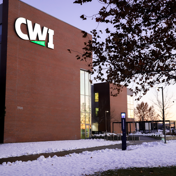 Snow at the Nampa Campus Academic Building
