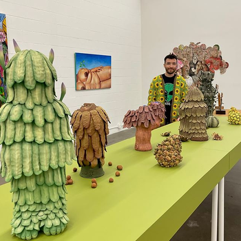 John Flores with cereamics