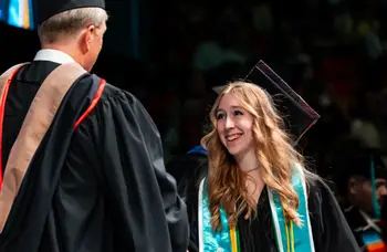 Student at commencement