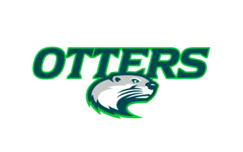 Otters logo reverse vertical