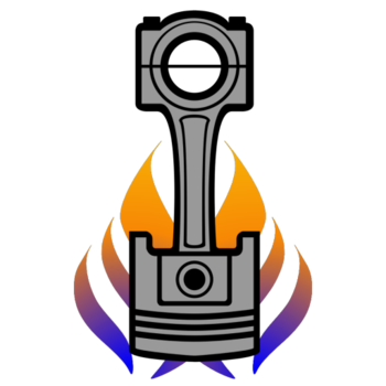 Graphic of tool with purple and gold flare like symbol