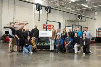 Nagel Foundation gifting a check to President Jones, CWI Foundation board members, staff, and students