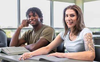 Students getting help at the Writing & AI Literacy Center