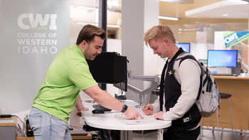 Advisor helping a student