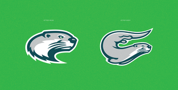 Otter head and body logos