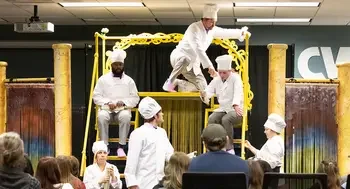 Actors perform A Midsummers Night Dream during Shakespeare Night at CWI.