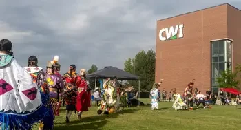 Idaho Indians participate in a traditional dance.